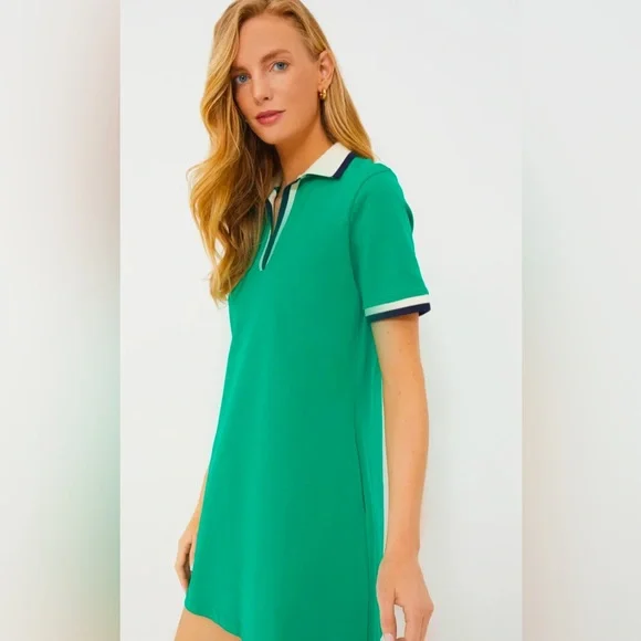 NWT Tuckernuck Green Hutton Polo Tennis Resort Dress - Picture 3 of 10